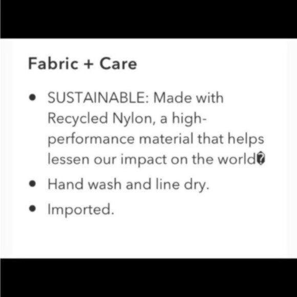 Athleta Square Neck Bra Cup Swim Tankini Black UPF 50+ Beach Vacation 32 D/DD - Picture 13 of 13